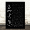 The Beatles Eight Days A Week Black Script Song Lyric Quote Print