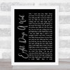 The Beatles Eight Days A Week Black Script Song Lyric Quote Print