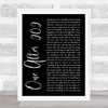 The Beatles One After 909 Black Script Song Lyric Quote Print