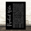 The Beatles Paperback Writer Black Script Song Lyric Quote Print