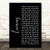 The Cure Lovesong Black Script Song Lyric Quote Print