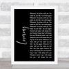 The Cure Lovesong Black Script Song Lyric Quote Print