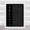 The Jam Down In The Tube Station At Midnight Black Script Song Lyric Quote Print