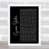 The Rolling Stones Gimme Shelter Black Script Song Lyric Quote Print