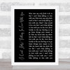 UB40 (I Can't Help) Falling In Love With You Black Script Song Lyric Quote Print