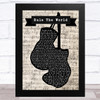 Take That Rule The World Music Script Boxing Gloves Song Lyric Music Art Print