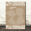 Imagine Dragons Believer Burlap & Lace Song Lyric Quote Print