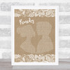 Adele Remedy Burlap & Lace Song Lyric Print