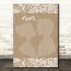 Shawn Mendes Mercy Burlap & Lace Song Lyric Quote Print