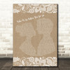 Wham Wake Me Up Before You Go-Go Burlap & Lace Song Lyric Quote Print