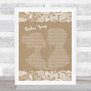 Dolly Parton feat. Ricky Van Shelton Rockin' Years Burlap & Lace Song Lyric Music Art Print