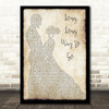 Def Leppard Long, Long Way To Go Man Lady Dancing Song Lyric Wall Art Print