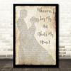 Paul Young Wherever I Lay My Hat (That's My Home) Man Lady Dancing Song Lyric Quote Music Print