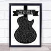 Marvin Gaye & Tammi Terrell You're All I Need To Get By Guitar Song Lyric Print