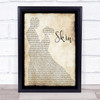 Rag'n'Bone Man Skin Man Lady Dancing Song Lyric Print