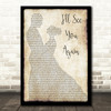 Westlife I'll See You Again Man Lady Dancing Song Lyric Print
