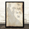 Whitney Houston You Light Up My Life Man Lady Dancing Song Lyric Print