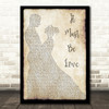 Madness It Must Be Love Song Lyric Man Lady Dancing Quote Print