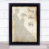 Van Morrison Days Like This Song Lyric Man Lady Dancing Quote Print