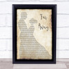Nickelback Far Away Man Lady Dancing Song Lyric Print