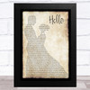 Lionel Richie Hello Man Lady Dancing Song Lyric Music Art Print