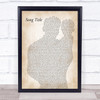 Any Song Lyrics Custom Father & Baby Song Lyric Print