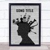 Any Song Custom Musical Instrument Mohawk Personalised Lyrics Print