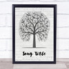 Any Song Custom Music Script Tree Personalised Lyrics Print