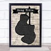 Any Song Lyrics Custom Music Script Boxing Gloves Song Lyric Print