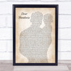 Lin-Manuel Miranda & Leslie Odom Jr. Dear Theodosia Father & Baby Song Lyric Print