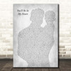 Phil Collins You'll Be In My Heart Father & Baby Grey Song Lyric Print