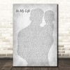 The Beatles In My Life Father & Baby Grey Song Lyric Print
