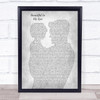 Joshua Kadison Beautiful In My Eyes Father & Child Grey Song Lyric Print