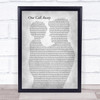 Charlie Puth One Call Away Father & Child Grey Song Lyric Print