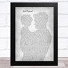 Elvis Presley Just Pretend Father & Child Grey Song Lyric Music Art Print