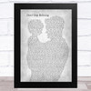 Journey Don't Stop Believing Father & Child Grey Song Lyric Music Art Print