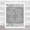 Foo Fighters My Hero Burlap & Lace Grey Song Lyric Quote Print