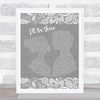 Jess Glynne I'll Be There Burlap & Lace Grey Song Lyric Quote Print