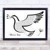 John Denver Annie's Song Black & White Dove Bird Song Lyric Music Art Print