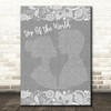 The Carpenters Top Of The World Grey Burlap & Lace Song Lyric Music Art Print