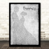 Kasabian Happiness Grey Man Lady Dancing Song Lyric Print