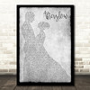 Wilkinson Afterglow Grey Man Lady Dancing Song Lyric Wall Art Print