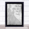 Bon Jovi (You Want To) Make A Memory Grey Man Lady Dancing Song Lyric Wall Art Print