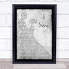 John Michael Montgomery I Swear Grey Man Lady Dancing Song Lyric Wall Art Print