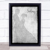 Rod Stewart Sailing Grey Man Lady Dancing Song Lyric Wall Art Print