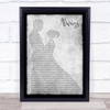 Atlantic Starr Always Man Lady Dancing Grey Song Lyric Quote Print