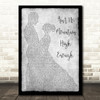 Marvin Gaye Ain't No Mountain High Enough Man Lady Dancing Grey Song Lyric Print