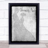 Bob Seger Chances Are Man Lady Dancing Grey Song Lyric Quote Print