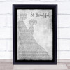Darren Hayes So Beautiful Man Lady Dancing Grey Song Lyric Quote Print