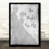Lord Huron The Night We Met Man Lady Dancing Grey Song Lyric Quote Print